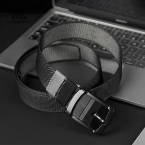 LouisWill Men Belt Outdoor Tactical Belt Adjustable Belt Rotating Buckle Nylon Waistband Double-Sided Two-Color Belt Youth Sports Canvas Pant Belt Simple Nice Waistband Nylon