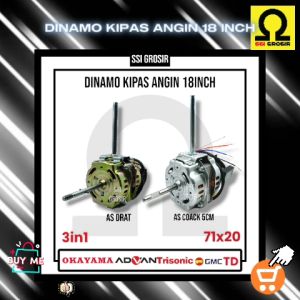 Dinamo Kipas 18 Inch Baling Baling Besi GMC ADVANCE TRISONIC OKAYAMA TD