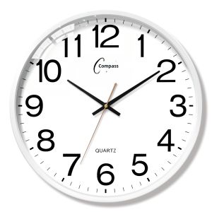 Compas | Silent Wall Clock for Living Room Fashionable and Simple Quartz Electronic Clock