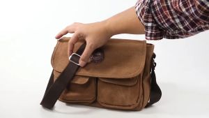 BISA COD - Dxyizu Tas Selempang Messenger Bag Bahan Canvas / Tas Pria / Tas Selempang / Fashion Pria - A295