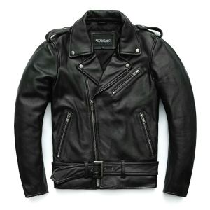 jaket kulit sintetis serong clasic jaket motor pria jaket semi kulit