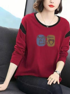 QIAOXIZI | Casual Cotton Long Sleeve T-shirt for Women Loose Fit Slimming Youthful Underwear