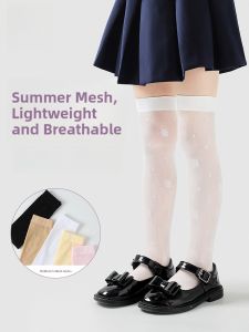 Miiow | Catwoman Childrens Long Tube Socks Breathable Thin High Tube Summer Socks Girl Over Knee Mosquito Proof Base Layer Stockings