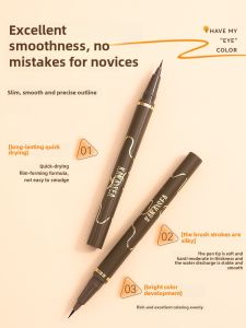 Very Fine Eyeliner Soft Bristle Pen Head Waterproof Not Smudge Draw Eyelash Eye Shadow Pen Not Easy to Makeup Long-Lasting Quick-Drying