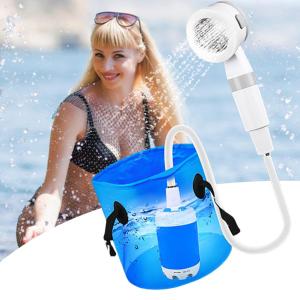Portable Camping Shower Pump with Digital Display 5000mAh Upgraded Rechargeable Electric Shower Pump for Camping Beach Dormitory