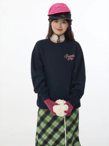 Gbiaior | Stylish Versatile Print Hoodie-less Sweatshirt