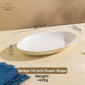 MODERN SWEETHOME | Steam Fish High-End White Porcelain Plate