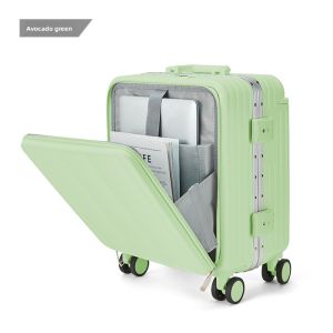BOSTANTEN | Expandable Pull Handle Front Opening Luggage 18 inch