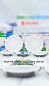(Rạng Đông) Đèn Led âm trần Downlight đế nhôm AT04 8W 10W 12W 16W Ánh sáng trắng 6500K