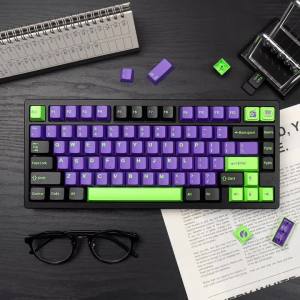 180 Keys Purple Keycaps Cherry Profile Double Shot PBT Keycaps For MX Switch Mechanical Keyboard ISO Enter 7U Keys