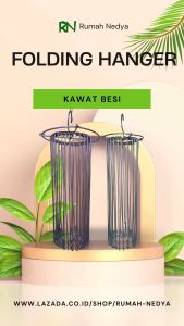 Gantungan Baju Bayi Bulat Hanger Folding Baby Bundar Kawat Besi Jumbo 32 Stik Premium