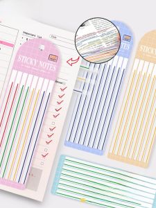 Extended Length Fluorescent Index Stickers Colorful Semi-Transparent Reading Notes Sticky Labels Bookmarks Student Study Tools