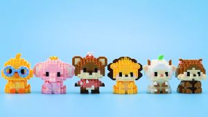 Bricks Set Cute Cartoon Small Animals Penguin Chick Desktop Decoration Children Gift Assembled Building Blocks Toy