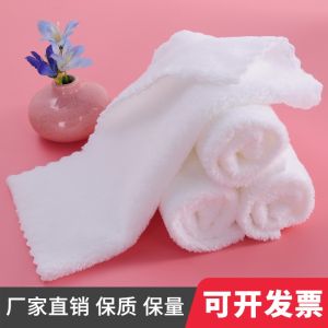 White Square Towel Lazy Persons Cloth Dry Wet Use Hotel Restaurant Non-Falling Fiber Kitchen Cleaning Tool Microfiber Material