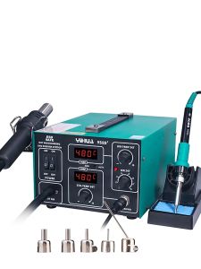 Bayee เครื่องเป่าลมร้อน yihua 852d PLUS 2ใน1  สถานีเชื่อมปืนลมร้อน+หัวแร้งบัดกรีรุ่น hot air เครื่องเป่าลมร้อนพร้อมหัวแร้ง เครื่อง เป่า ลม ร้อน บัดกรีหัวแร้ง เครื่องเป่าลมร้อน หัวแร้ง