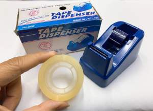 Dụng cụ cắt băng keo 12cm ( tặng 1 cuộn băng keo 1cm lõi nhỏ).