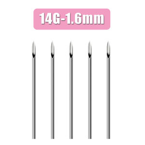 100/50/5PCS Disposable Piercing Needles Sterilized Body Surgical Steel Piercing Needles For Ear Nose Navel Nipple Piercing Tools