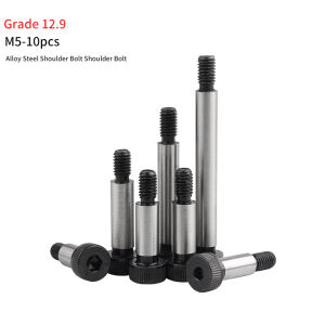 10Pcs M5 Grade 12.9 Alloy Steel Shoulder Bolt Hex Socket Equal Height Limit Stripper Screw Easy To Install for Industrial Use