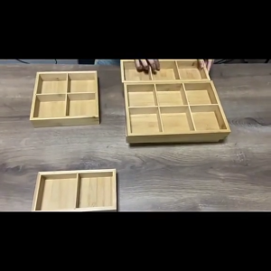 Khay gỗ chia ngăn đựng đồ đa năng tiện lợi