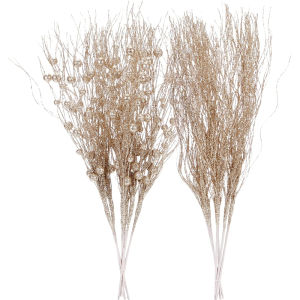 1/2pcs Christmas Tree Decoration Artificial Glitter Berry Stem Ornaments Boutquet Christmas Decorations for Home 2025