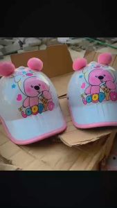 Mũ Bảo hiểm lưỡi trai 2 lớp cho bé 3 - 8 tuổi có tai gọn nhẹ  dễ thương