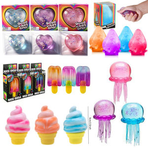 Bandai | New Heart-Shaped Squeeze Fun Sensory Nice-Sicle Stress Relief Squishy Cube Anti-Anxiety Squeeze Object For Focus ADHD Population