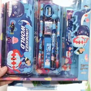 2010 STATIONARY SET Kotak Pensil Anak Set 7In1 Stationery Alat Tulis Kotak Pensil Karakter Perlengkapan Sekolah