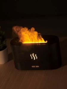 Máy Xông Tinh Dầu DQ701 Máy Phun Sương Kết Hợp Ngọn Lửa Mô Phòng Led 7 Màu Máy Khuếch Tán Tinh Dầu (JA SHOP)