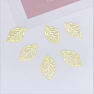 EELHOE | BỘ 50 Charm Filigree Lá Rỗng Mặt Dây Chuyền Cho DIY Trang Sức Làm Kim Loại Thủ Công Phụ Kiện May Mặc
