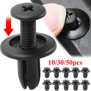 10/30/50/100PCS 10mm Plastic Rivet Fastener Screw Automotive Bumper Fender Automotive Fastener Clamp Universal Type