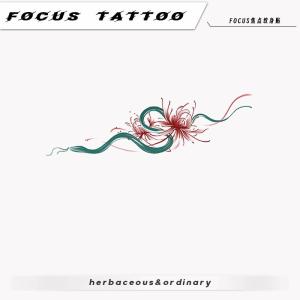 Colorful Temporary Tattoo Stickers Womens Waterproof Long-lasting Red Bridge Flower Small Fresh Style Lockbone Arm Tattoo Decals