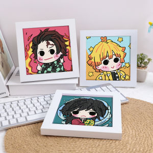 Diamond Painting Anime Demon Slayer Full Diamond DIY Material Kit God of Vengeance Handmade Student Mosaic Stick-On Art