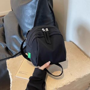 Casual Canvas Shell Bag Versatile Large Capacity Crossbody Bag Women 2024 New Arrival Summer Simplicity Work Clothing Small Backpack