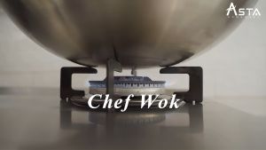 Asta Wajan Stainless Steel Chef Wok Penggorengan Tebal Gagang Satu