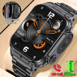 LIGE 500mAh Big Battery 1.95" IPS HD Screen Original Smart Watch Men Bluetooth Call and Electronic Heater Smartwatch Outdoor Sports Watches Jam Tangan Pintar Lelaki