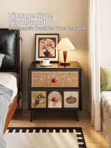 MR ART | French Vintage Style Solid Wood Bedside Cabinet