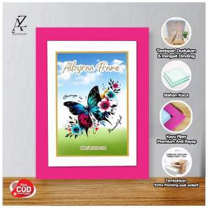 Termurah!! Bingkai + KACA 10R / 20x25 cm Minimalis Ukir Murah Tersedia Harga Grosir estetik aesthetic Kaca Frame Pigura Mdf