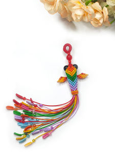 Handwoven Mini Goldfish Pendant DIY Materials Finished Product Keychain Gift Braided Rope Mobile Phone Pendant Bag Hanging Ornament