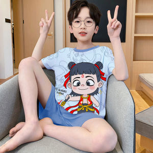 SHAPRA | Cute Round Neck Loose Childrens Pajama Set