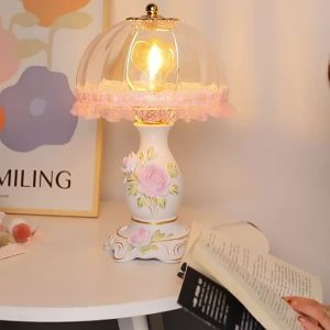 OUCHAO | Retro Lace Rose Table Lamp