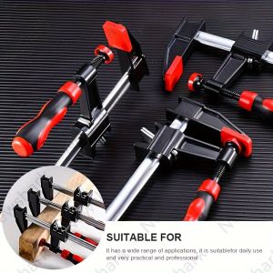 1pc/2pcs 6 Steel Bar Clamps Set Throat Depth 500 Lbs Load Limit Table Clamp F Clamps for Woodworking