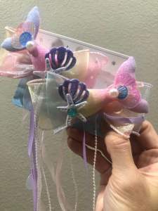 Sea Ocean Girls Princess Hair Clips Set - 2pc High-Quality Mermaid-Themed Party Accessory for Kids & Teens Elsa Frozen