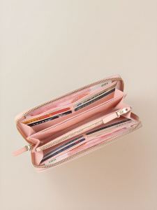 กระเป๋าสตางค์หนังปลาไข่มุกธรรมชาติสุดหรูทำมือ กระเป๋าถือแบบมีซิป กระเป๋าหนังแท้หลายฟังก์ชัน กระเป๋าสตางค์ชายหนังแท้ยาว