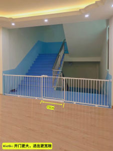 KidGo Extra Large Opening Safety Gate Stair Protection Barrier Pet Fence Dog Fence Child Guard Rail for Babies And Toddlers