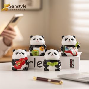 sanstyle | Ceramic Panda Cute Piggy Bank Figurine