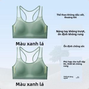 Áo ngực thể thao MiiOW cho bé gái làm bằng vải thoáng khí không dây cạp thấp