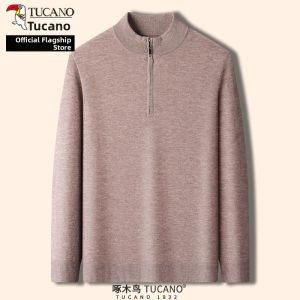 TUCANO | Warm Pure Wool Knit Sweater for Elder Men