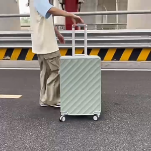 Vali khung nhôm sức chứa lớn bền bánh xe đa năng vali du lịch có khóa số vali xách tay công tác vali kéo chống cháy nổ.