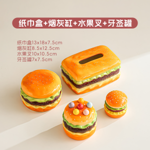 Hộp Đựng Kẹp Răng Hình Bánh Hamburger Sáng Tạo Hộp Đựng Sợi Cotton Và Dây Chun Hộp Đựng Đồ Gia Dụng Sang Trọng