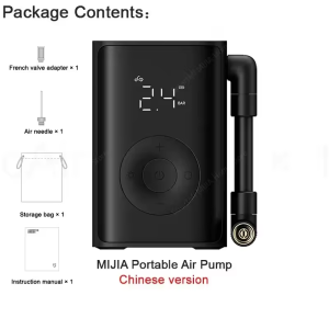 MiJia | NEW MIJIA Portable Air Pump 2000mAh 150psi Electric Air Compressor Tire Pressure Detection Car Bike Multitool Inflator CN